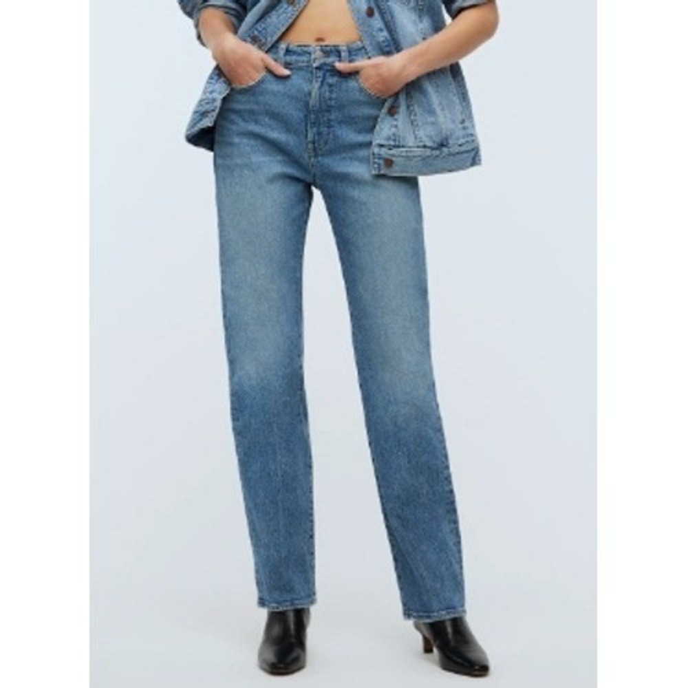Madewell 90s Straight Jeans Womens 30 Blue High Rise Retro Denim Casual NWT